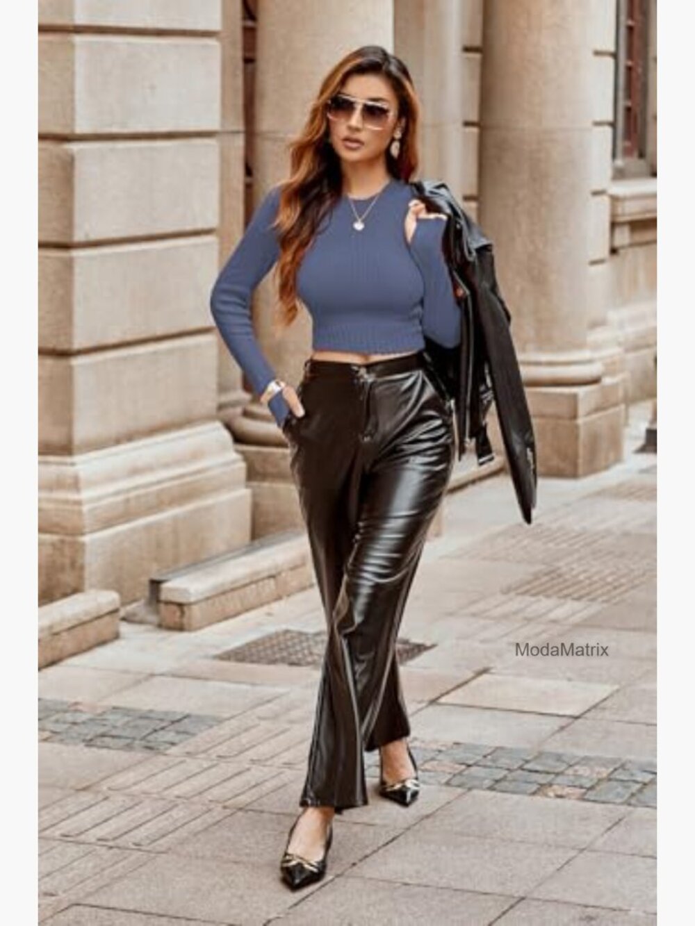 Ribbed Knit 2-Piece Set Crop Top Bodycon Maxi Skirt Medium - Picture 2 of 7